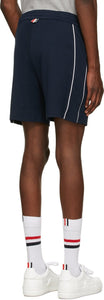 Thom Browne Navy Milano Seamed-In 4-Bar Shorts