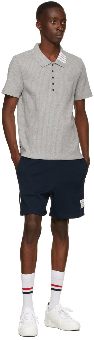 Thom Browne Navy Milano Seamed-In 4-Bar Shorts