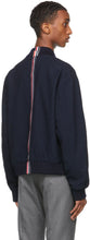 Thom Browne Navy RWB Stripe Blouson Bomber Jacket
