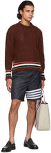 Thom Browne Navy Ripstop 4-Bar Shorts