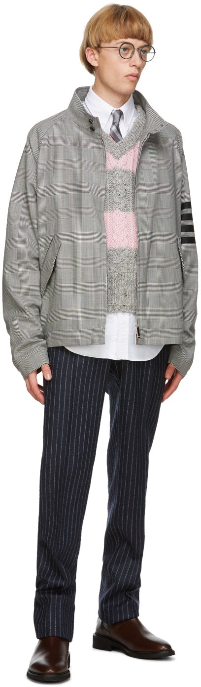 Thom Browne Navy Stripe Chalk Trousers