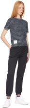 Thom Browne Navy Tweed Small Hairline Check T-Shirt