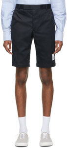 Thom Browne Navy Twill Unconstructed Chino Shorts - Thom Browne Navy Twill Sconstruit Chino Shorts - Thom Browne Navy Twill은 Chino Shorts를 구분하지 못했습니다