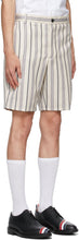 Thom Browne Off-White Striped Wool Shorts