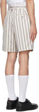 Thom Browne Off-White Striped Wool Shorts