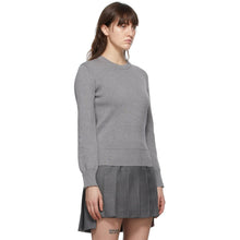 Thom Browne Online Exclusive Grey Milano Stitch Intarsia RWB Stripe Sweater