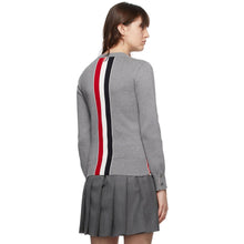 Thom Browne Online Exclusive Grey Milano Stitch Intarsia RWB Stripe Sweater