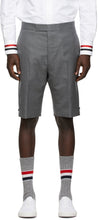 Thom Browne Online Exclusive Grey Super 120s Wool Twill Classic Shorts - THOM BROWNE EXCLUSIF EXCLUSIF GREY SUPER TWILL TWILL TWILL TWILL DE LAINE SUPÉRIEUR - Thom Browne 온라인 독점 회색 수퍼 120S 양모 능직 클래식 반바지