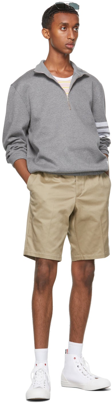 Thom Browne Pink Bar Stripe Ringer T-Shirt