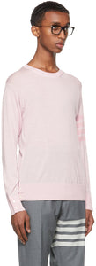 Thom Browne Pink Merino 4-Bar Sweater