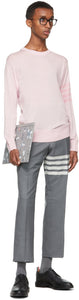 Thom Browne Pink Merino 4-Bar Sweater