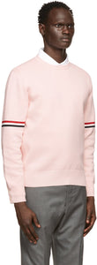 Thom Browne Pink Milano RWB Stripe Sweater