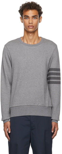 Thom Browne Relaxed Fit Tonal 4 Bar Sweatshirt - Thom Browne Sweat-shirt Tonal 4 bar - Thom Browne 편안한 Tonal 4 Bar 스웨터에 맞게