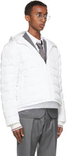 Thom Browne White Down Ski RWB Center Back Stripe Jacket