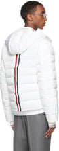 Thom Browne White Down Ski RWB Center Back Stripe Jacket