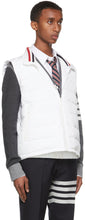 Thom Browne White Down Ski RWB Center Back Stripe Vest
