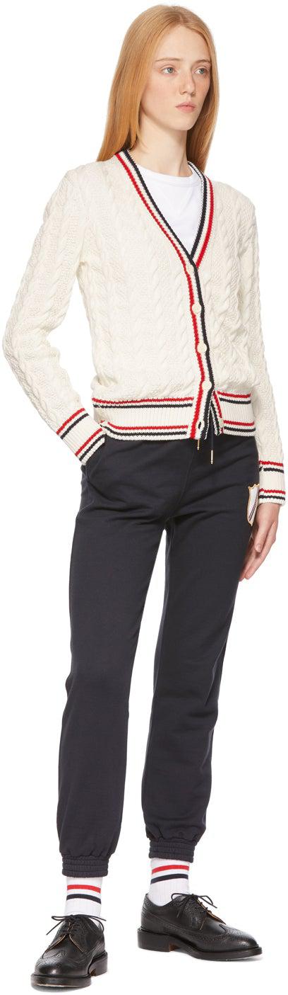 Thom Browne White Milano Cotton Cap Sleeve T-Shirt