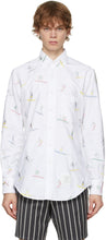 Thom Browne White Oxford Surfer Icon Classic Shirt - Thom Browne White Oxford Surfer Icône chemise classique - Thom Browne 화이트 옥스포드 서퍼 아이콘 클래식 셔츠