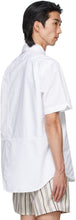 Thom Browne White Patchwork Straight Fit Short Sleeve Shirt