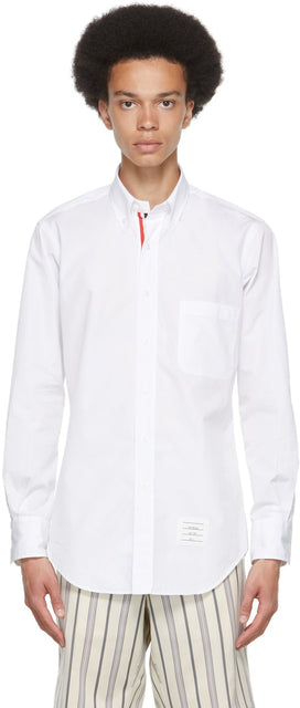 Thom Browne White Poplin Classic Shirt - Thom Browne Blanc Blanc Chemise classique - Thom Browne 화이트 포플린 클래식 셔츠