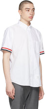 Thom Browne White Seersucker Funmix Short Sleeve Shirt