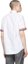 Thom Browne White Seersucker Funmix Short Sleeve Shirt