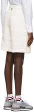 Thom Browne White Tweed Bermuda Wrap Skort