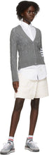 Thom Browne White Tweed Bermuda Wrap Skort