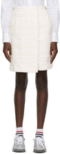 Thom Browne White Tweed Bermuda Wrap Skort - Thom Browne Blanc Tweed Bermuda Wrap Skort - Thom Browne White Tweed Bermuda 포장 Skort.