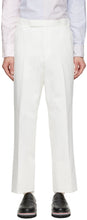 Thom Browne White Unconstructed Trousers - Thom Browne Blanc Non arrêté Pantalons - Thom Browne White Unstructed Brousers.