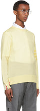 Thom Browne Yellow Classic 4-Bar Sweater