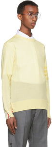 Thom Browne Yellow Classic 4-Bar Sweater