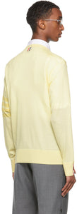 Thom Browne Yellow Classic 4-Bar Sweater