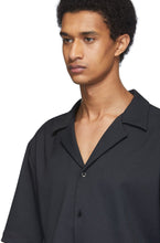 Tibi Black Chalky Drape Shirt