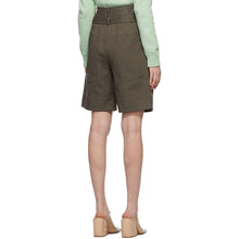Tibi Khaki Gabardine Stella Shorts
