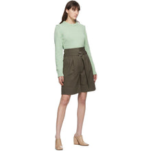 Tibi Khaki Gabardine Stella Shorts - Shorts Stella Tibi Khaki Gabardine Stella - Tibi Khaki Gabardine Stella Shorts.