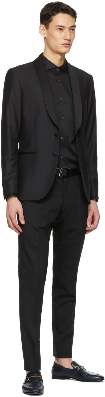 Tiger of Sweden Black Wool Herris Trousers