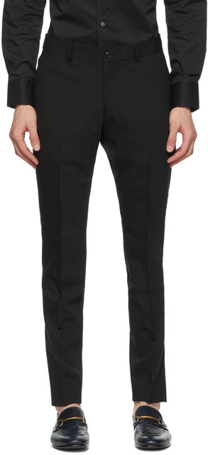 Tiger of Sweden Black Wool Herris Trousers - Tigre de Pantalons Herris en laine Noire en Suède - 스웨덴 검은 양모 herris 바지의 호랑이