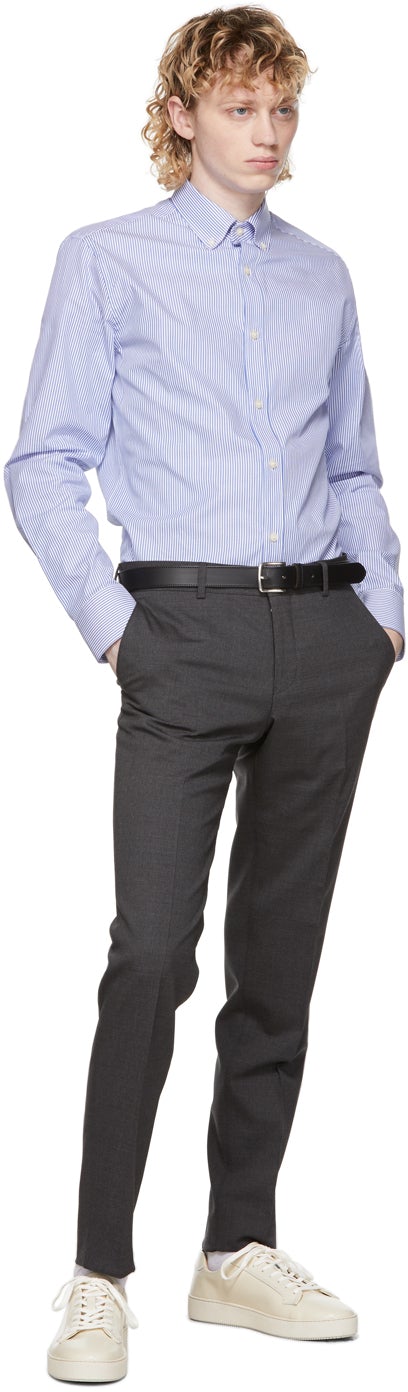 Tiger of Sweden Blue Striped Fenald Shirt