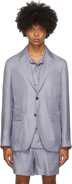 Tiger of Sweden SSENSE Exclusive Blue Giacca AMF Blazer - Tiger of Suède Ssense EXCLUSIVE BLAACCA AMF BLAZER AMF - 스웨덴 Ssense 독점적 인 블루 Giacca AMF Blazer의 호랑이