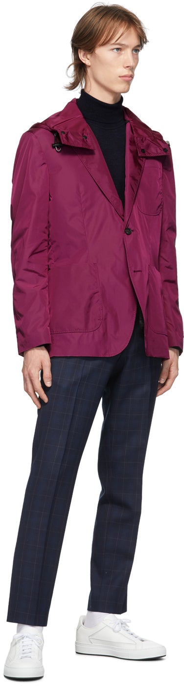 Tiger of Sweden SSENSE Exclusive Purple Veltlin 2.0 Hooded Blazer