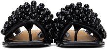 Toga Pulla Black Beads Flat Sandals