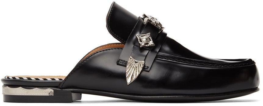 Toga Pulla Black Classic Loafer Mules – BlackSkinny