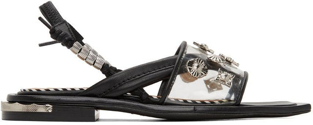 Toga Pulla Black Clear Strap Sandals - Sandales de bracelet transparent Noir Toga Pulla - Toga Pulla Black Clear Strap Sandals.