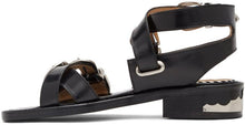 Toga Pulla Black Four Buckle Western Sandals