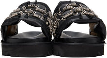 Toga Pulla Black Platform Flat Sandals