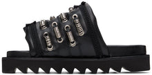 Toga Pulla Black Platform Flat Sandals