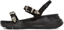 Toga Pulla Black Sporty Platform Sandals