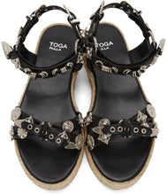 Toga Pulla Black Studded Platform Sandals