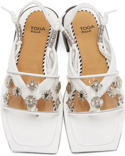 Toga Pulla White Clear Strap Sandals